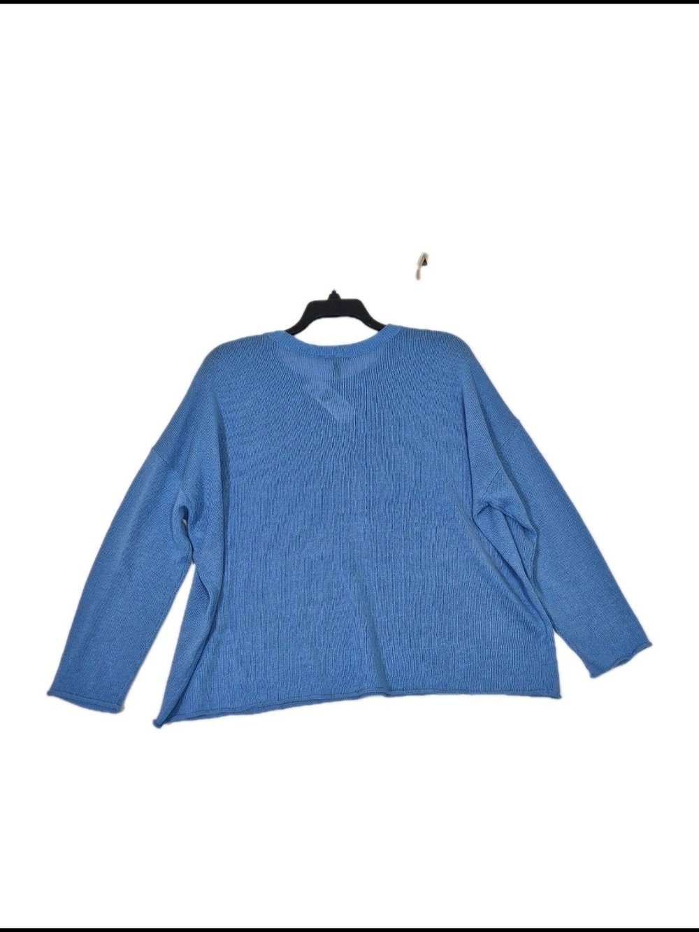 Eileen Fisher Women's Sweater Size XL Organic Linen/Cotton Crew Neck Blue 58